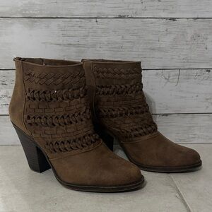 Women’s Fergalicious Brown Ankle Boots Size 7.5